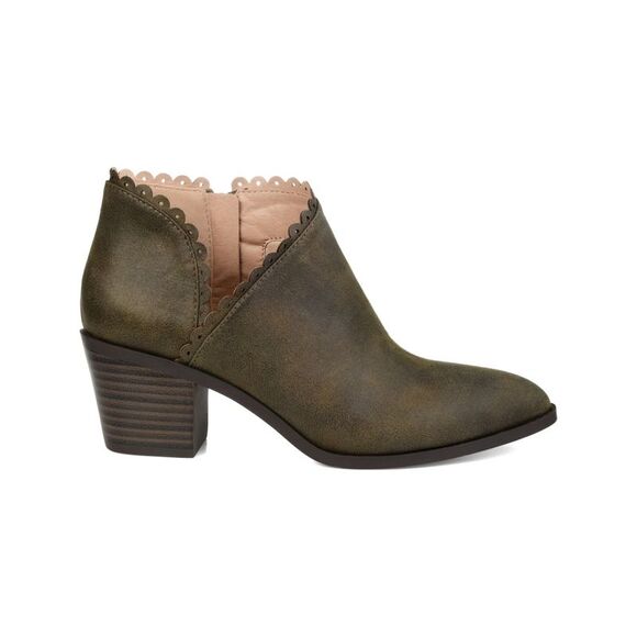 Journee Collection Women's Tessa Bootie - Ankle Boots With Stacked Heel, Almond Toe - View #10